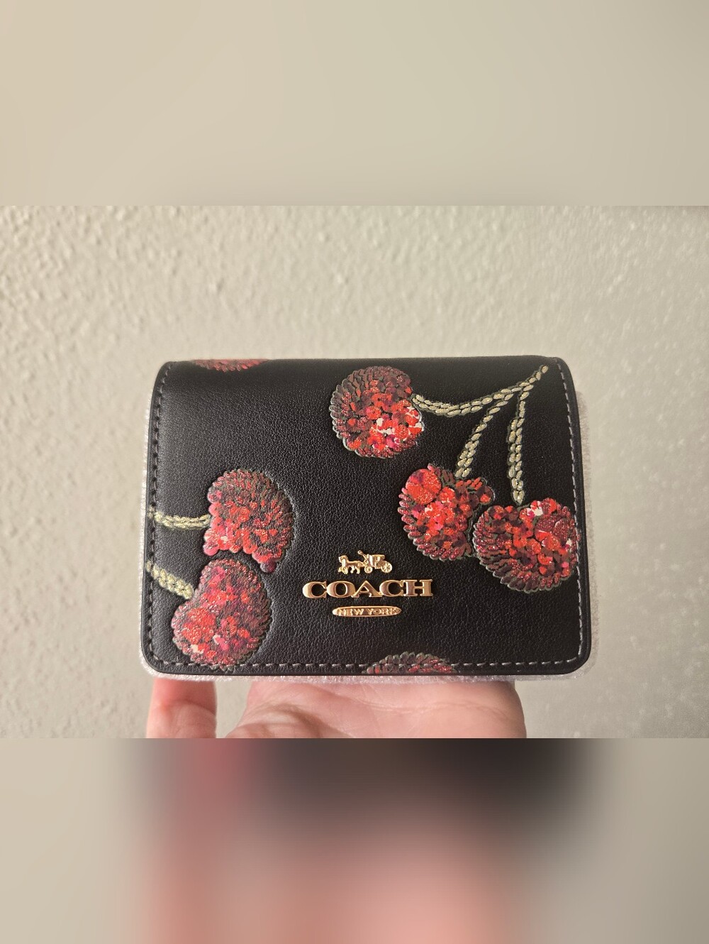 Coach Cherry Wallet On A Chain